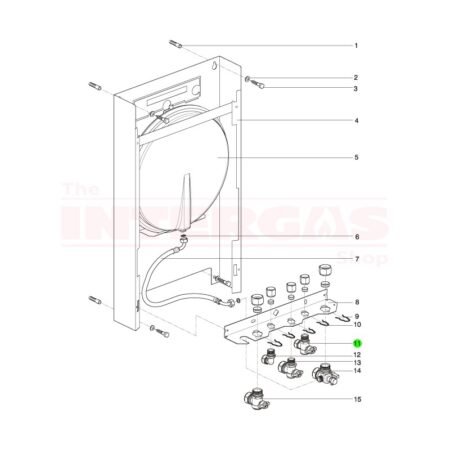 Intergas 15mm Angled Cold Water Valve (842287)
