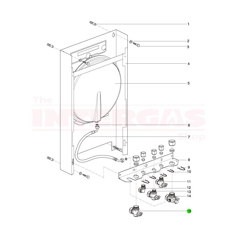 Intergas 22mm Angled Flow Isolation Valve (842267) Intergas 22mm Angled Flow Isolation Valve (842267)