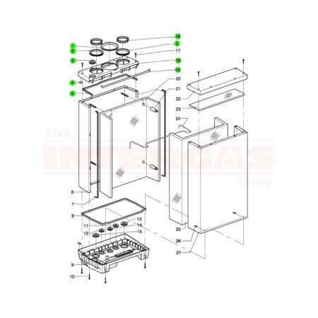 Intergas Rapid Top Plate Backside Complete (665387)