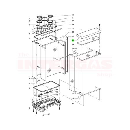 Intergas Rapid Top Plate Frontside (845577)